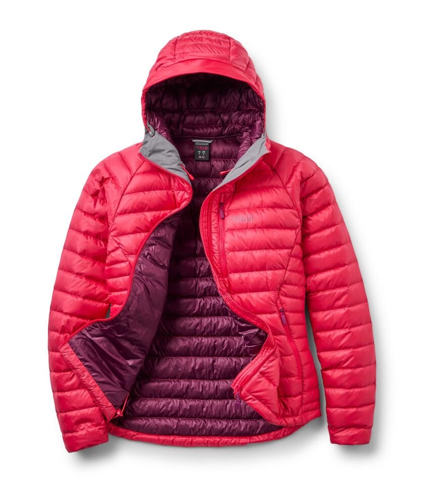 RAB MICROLIGHT ALPINE HOODY 700FP KADIN Kaztüyü Mont WATERMELON