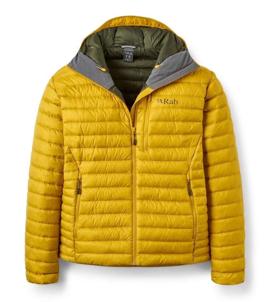 RAB MICROLIGHT ALPINE HOODY 700FP Kaztüyü Mont DARK POLLEN