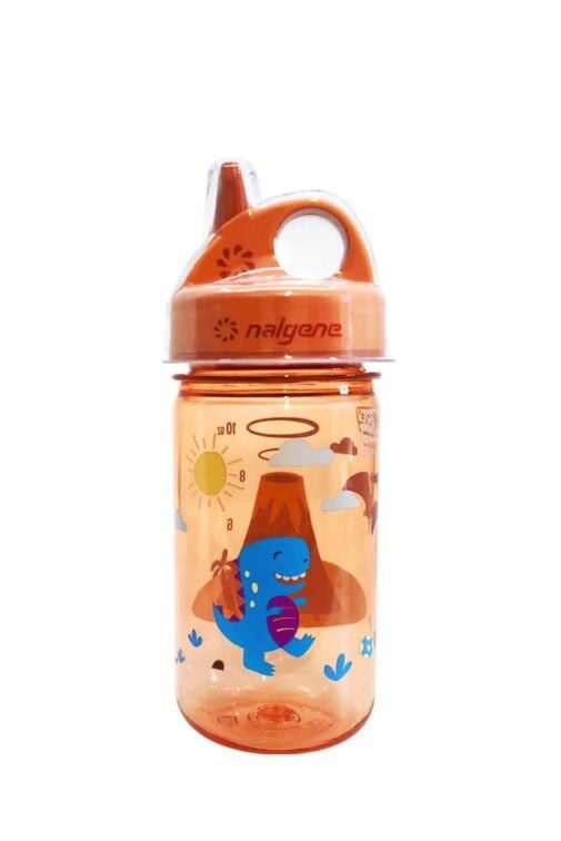 Nalgene 12oz Grip-n-Gulp Kids Orange Volcano Tritan Suluk