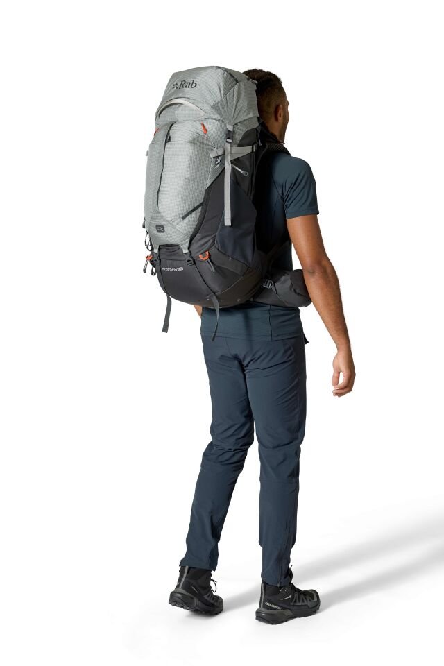 RAB HYPERON 65 L Dağcılık ve Kamp Çantası (M-L) DARK PEWTER/ANTHRACITE