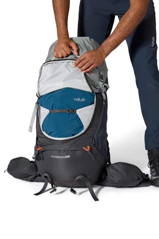 RAB HYPERON 65 L Dağcılık ve Kamp Çantası (M-L) DARK PEWTER/ANTHRACITE