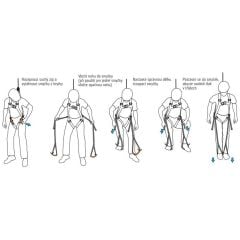 Suspension Trauma Safety Strap (Pair) Travma Emniyet Kayışı Black