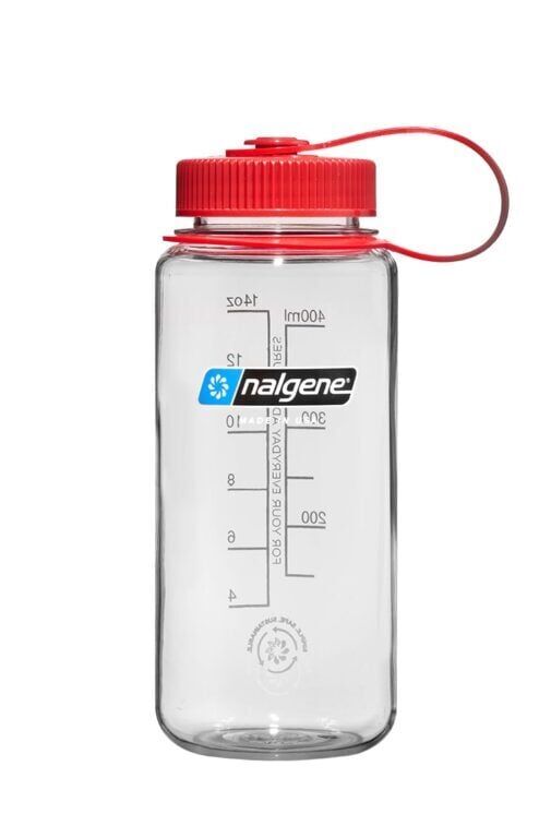 Nalgene 16oz WM Clear Sustain w/ Red Cap