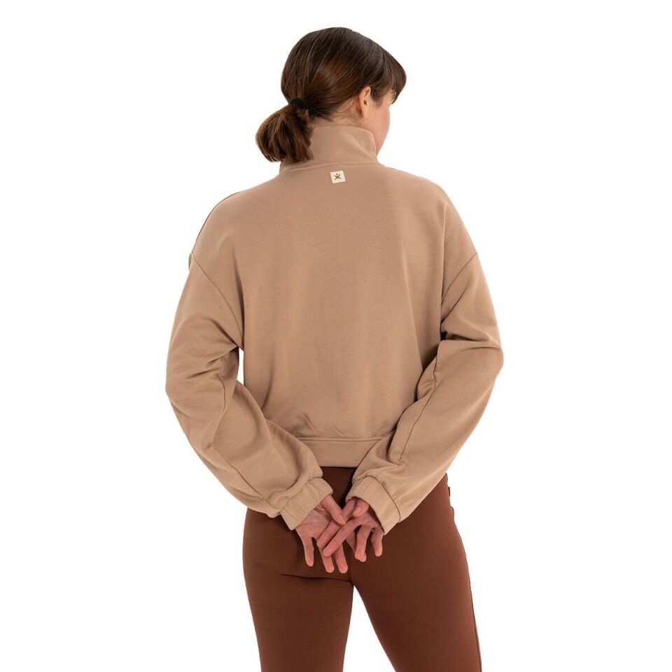 Inguz Dik Yaka Fermuarlı Sweatshirt