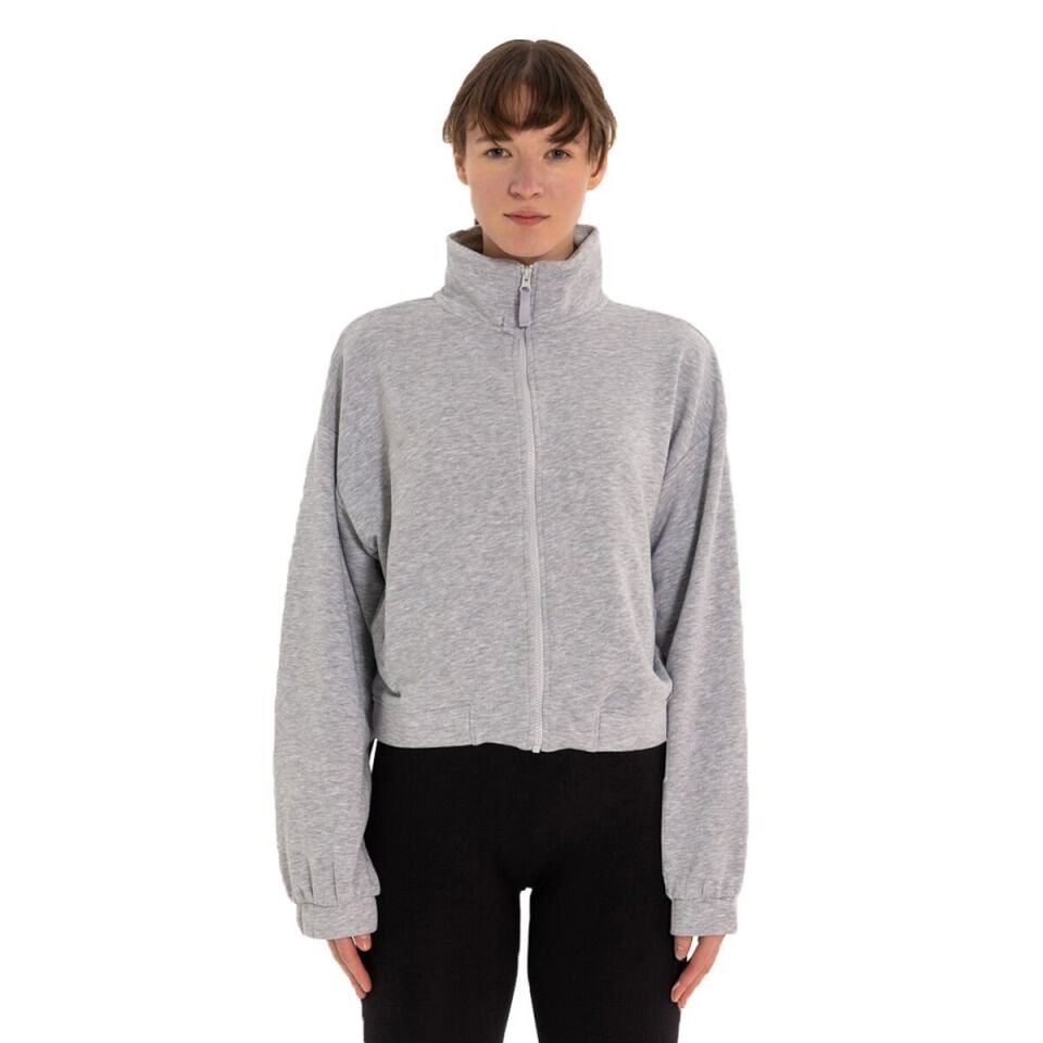 Inguz Dik Yaka Fermuarlı Sweatshirt