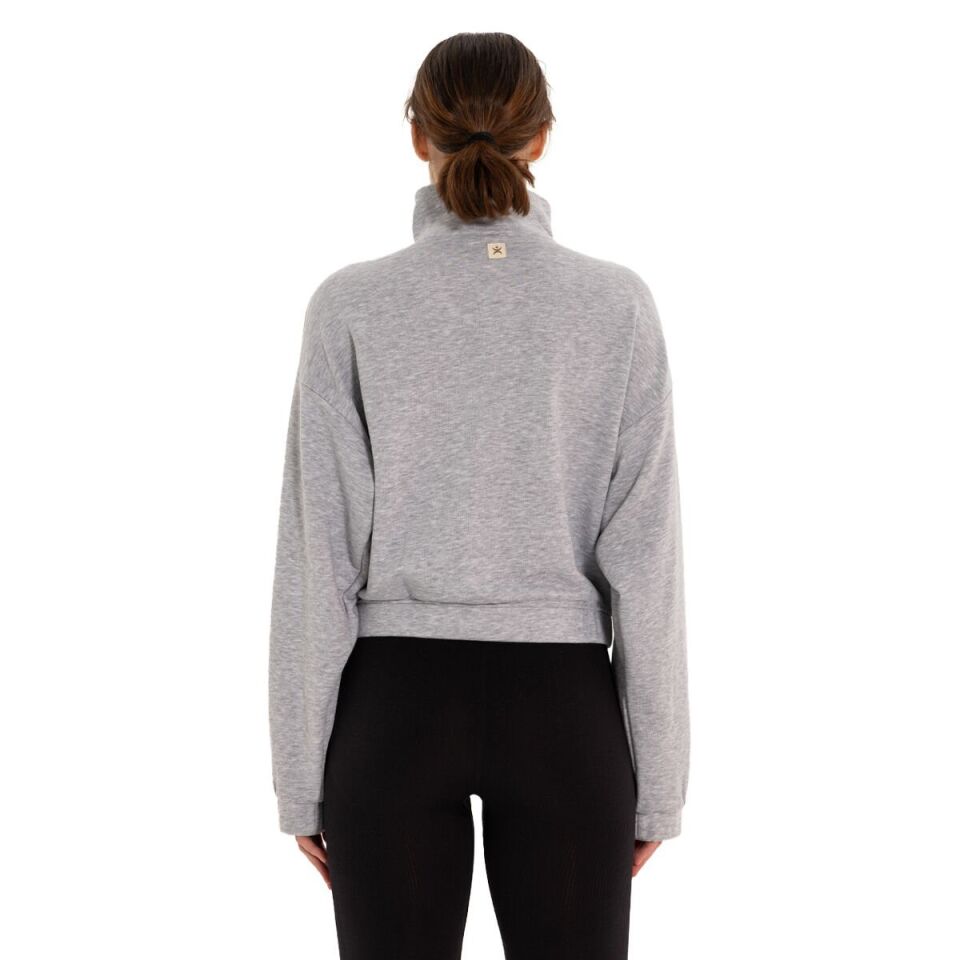 Inguz Dik Yaka Fermuarlı Sweatshirt
