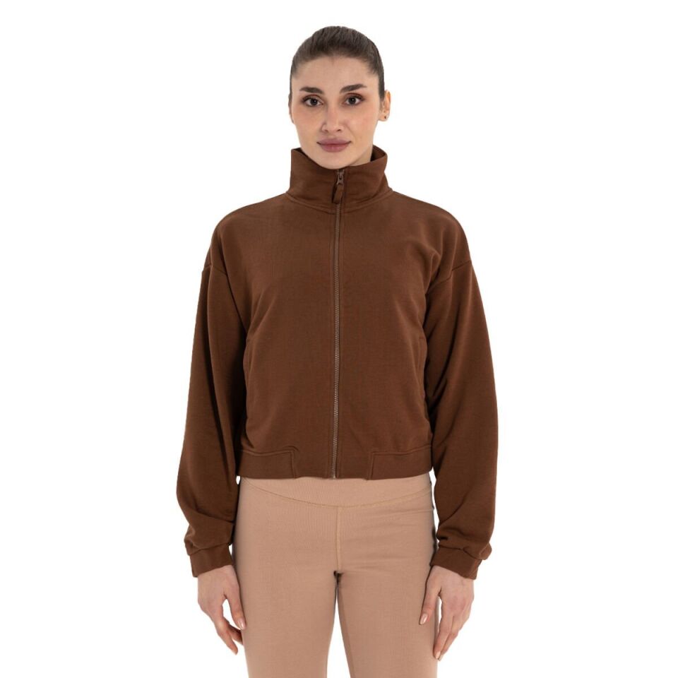 Inguz Dik Yaka Fermuarlı Sweatshirt