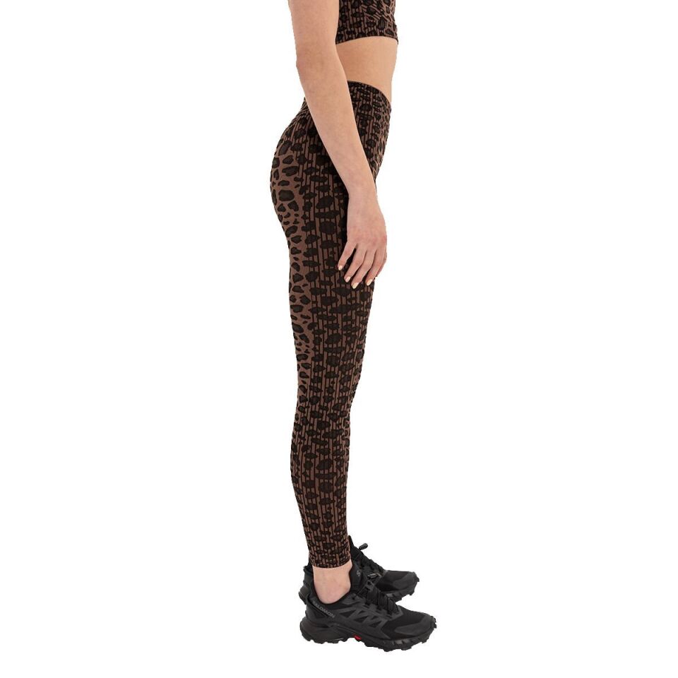 Inguz Leopar Desen Seamless Toparlayıcı Tayt