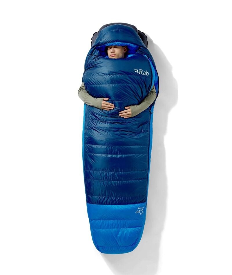 RAB Ascent Kaztüyü (-24°C) Uyku Tulumu LONG Tempest Blue/Maya Blue
