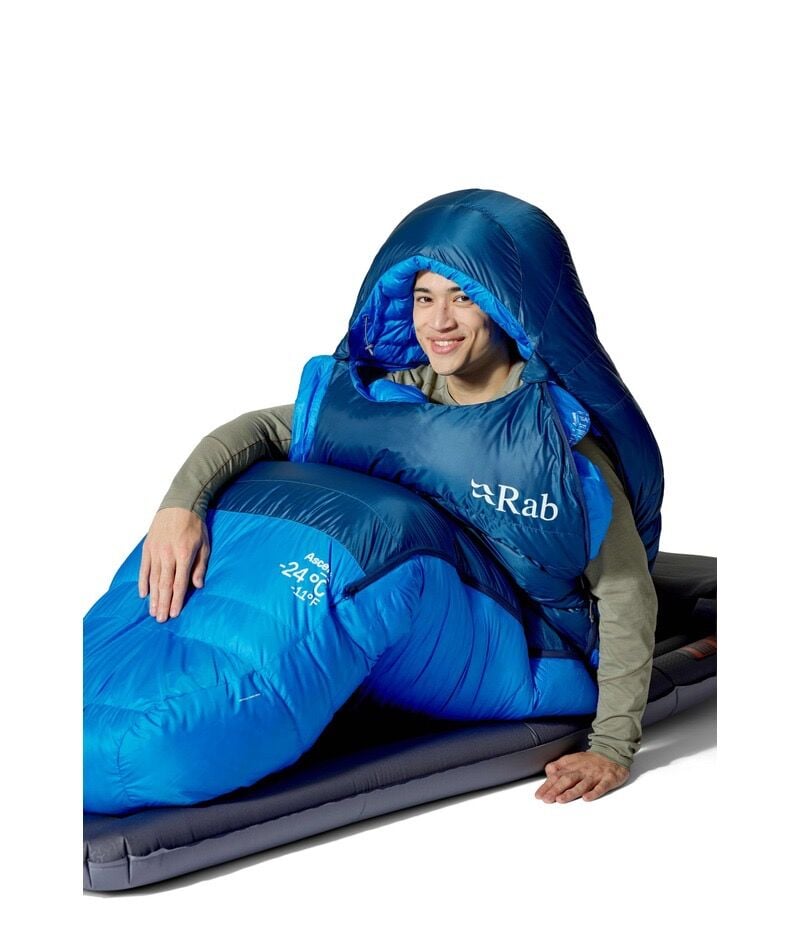RAB Ascent Kaztüyü (-24°C) Uyku Tulumu LONG Tempest Blue/Maya Blue