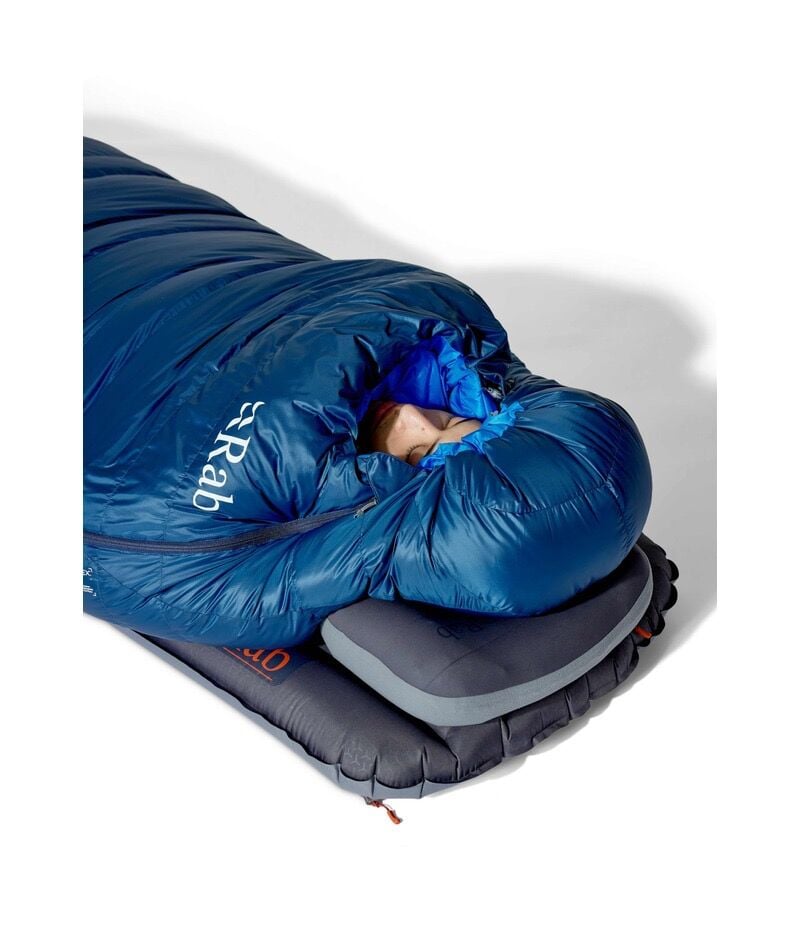 RAB Ascent Kaztüyü (-24°C) Uyku Tulumu LONG Tempest Blue/Maya Blue