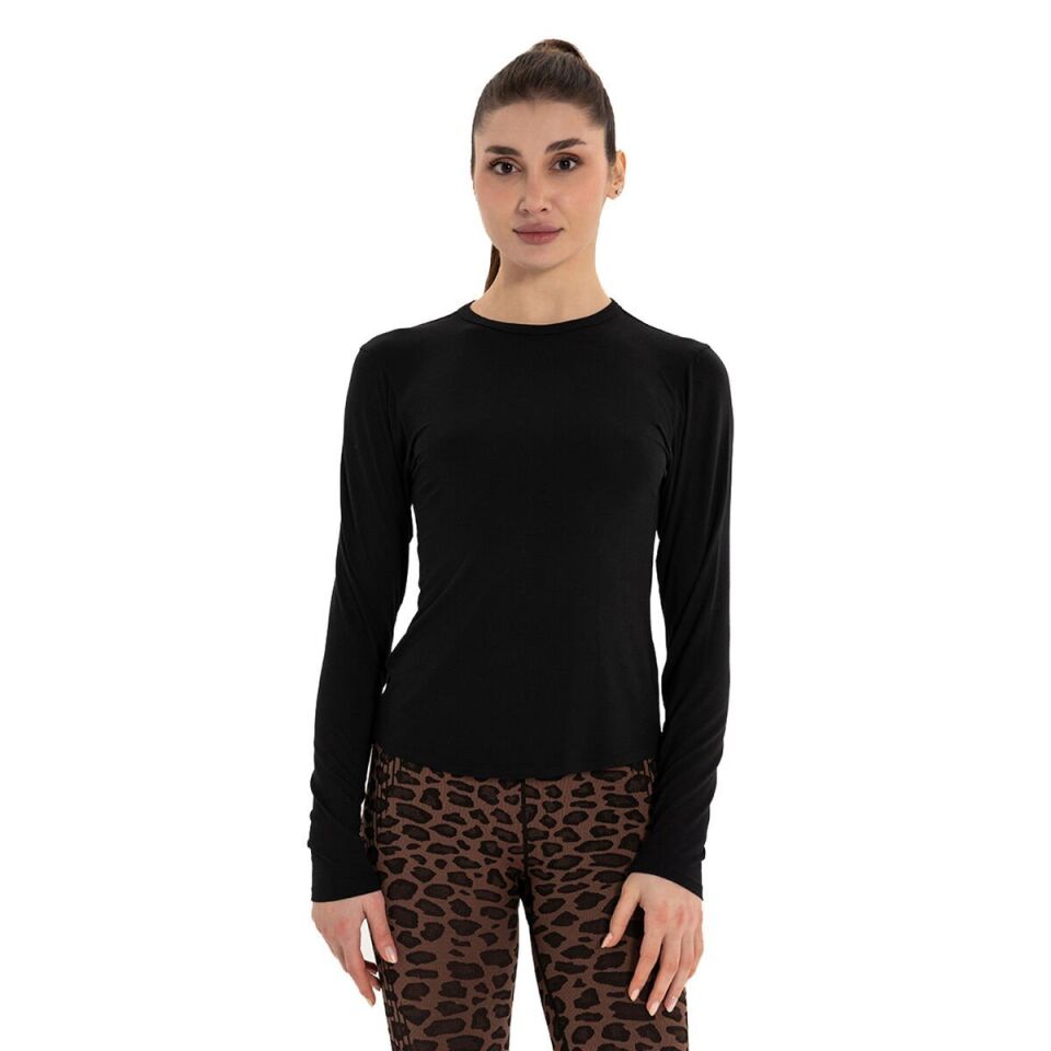 Inguz Uzun Kollu Basic Modal Yoga T-Shirt