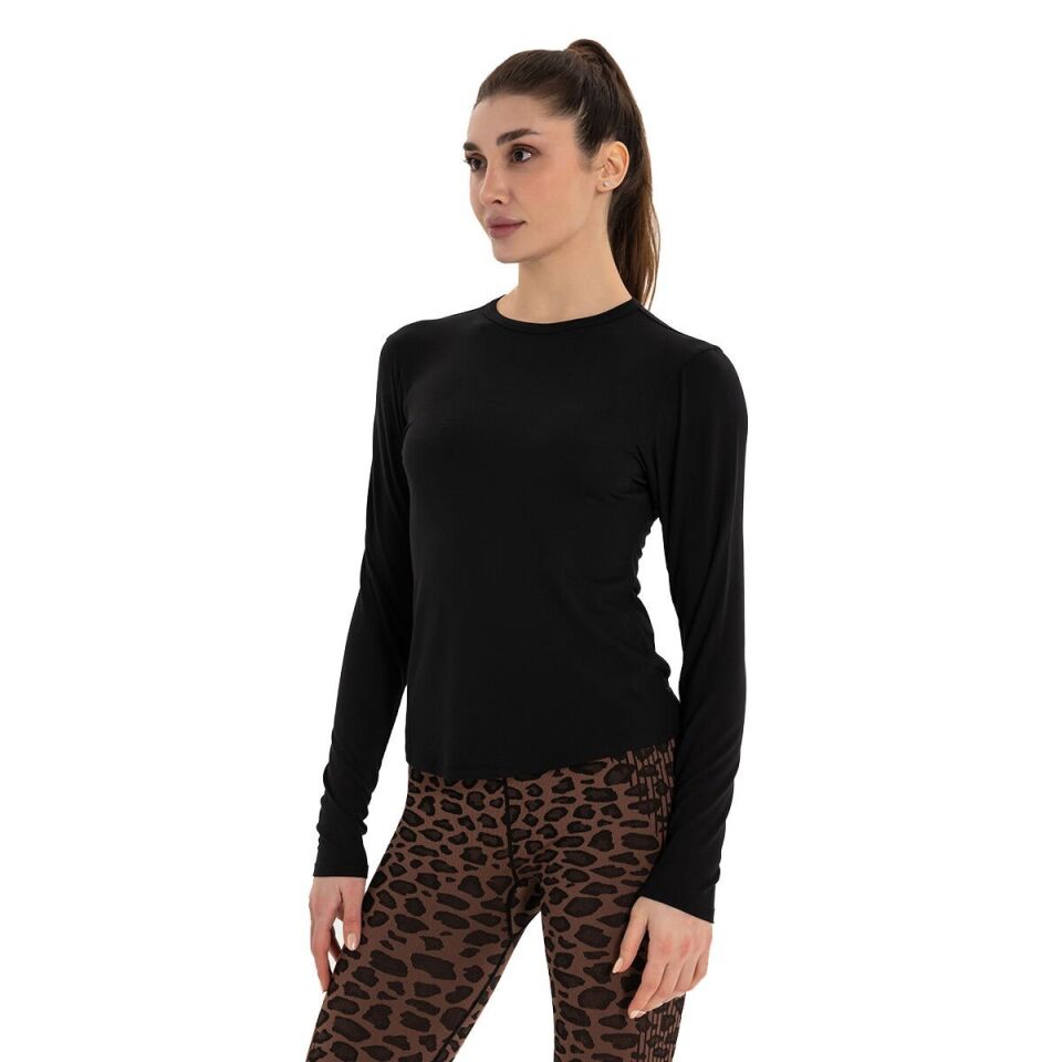 Inguz Uzun Kollu Basic Modal Yoga T-Shirt