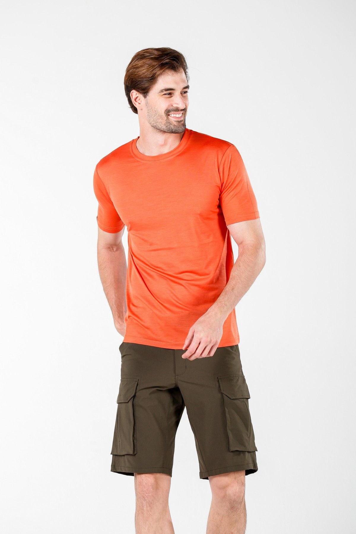 Woolona 100% Merinos Yün NOTUS Turuncu T-Shirt