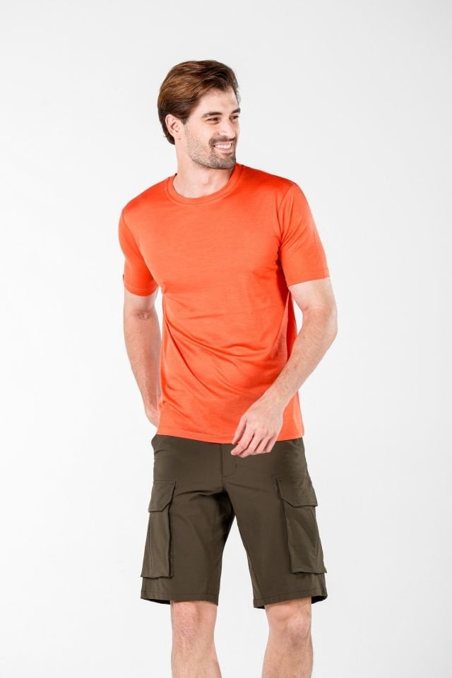 Woolona 100% Merinos Yün NOTUS Turuncu T-Shirt