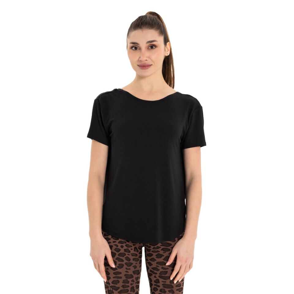 Inguz Sırt Detay Modal Yoga T-Shirt