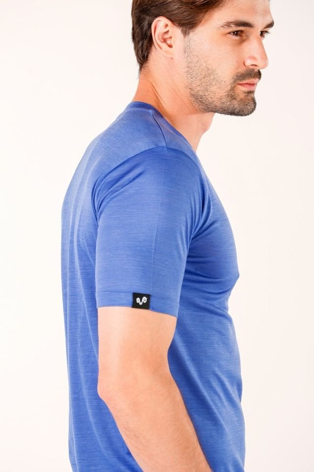 Woolona 100% Merinos Yün NOTUS Koyu Mavi T-Shirt
