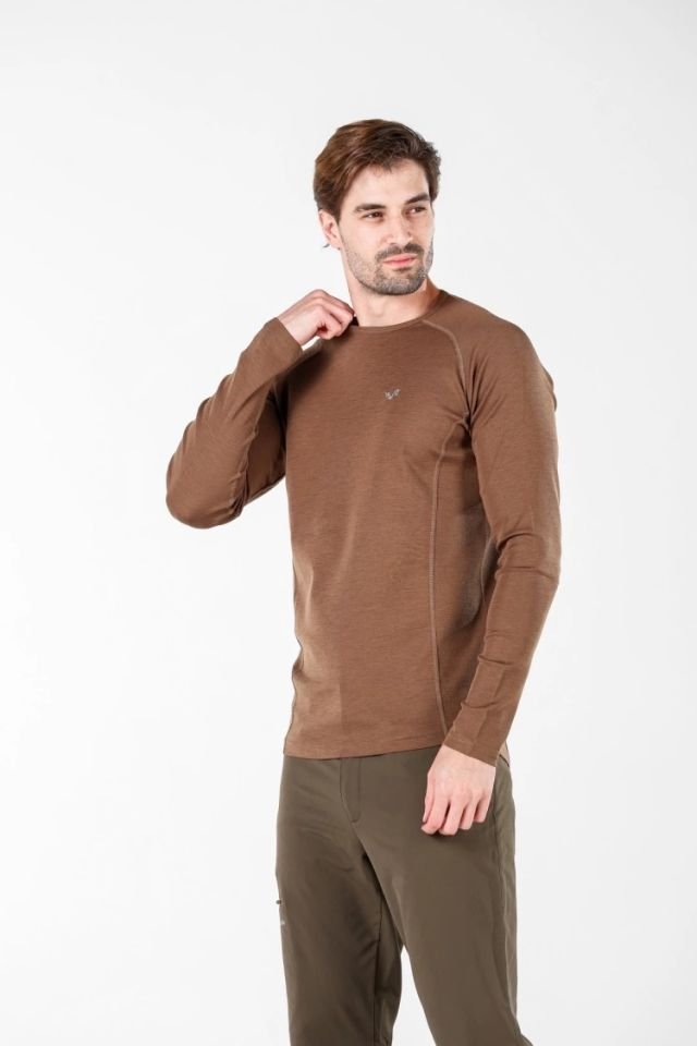 Woolona 100% Merinos Yün REMUS Kahve Termal İçlik