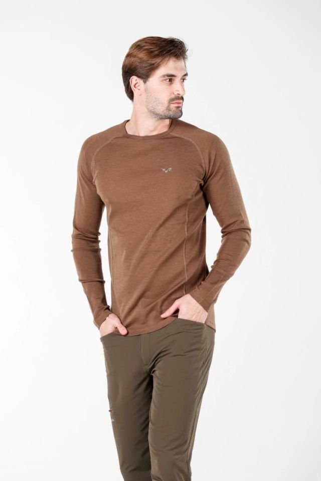 Woolona 100% Merinos Yün REMUS Kahve Termal İçlik