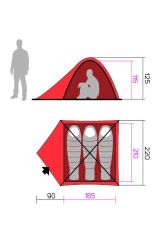 Hannah Tycoon 3 Kişilik Comfort Çadır Spring Green/Cloudy Gray II