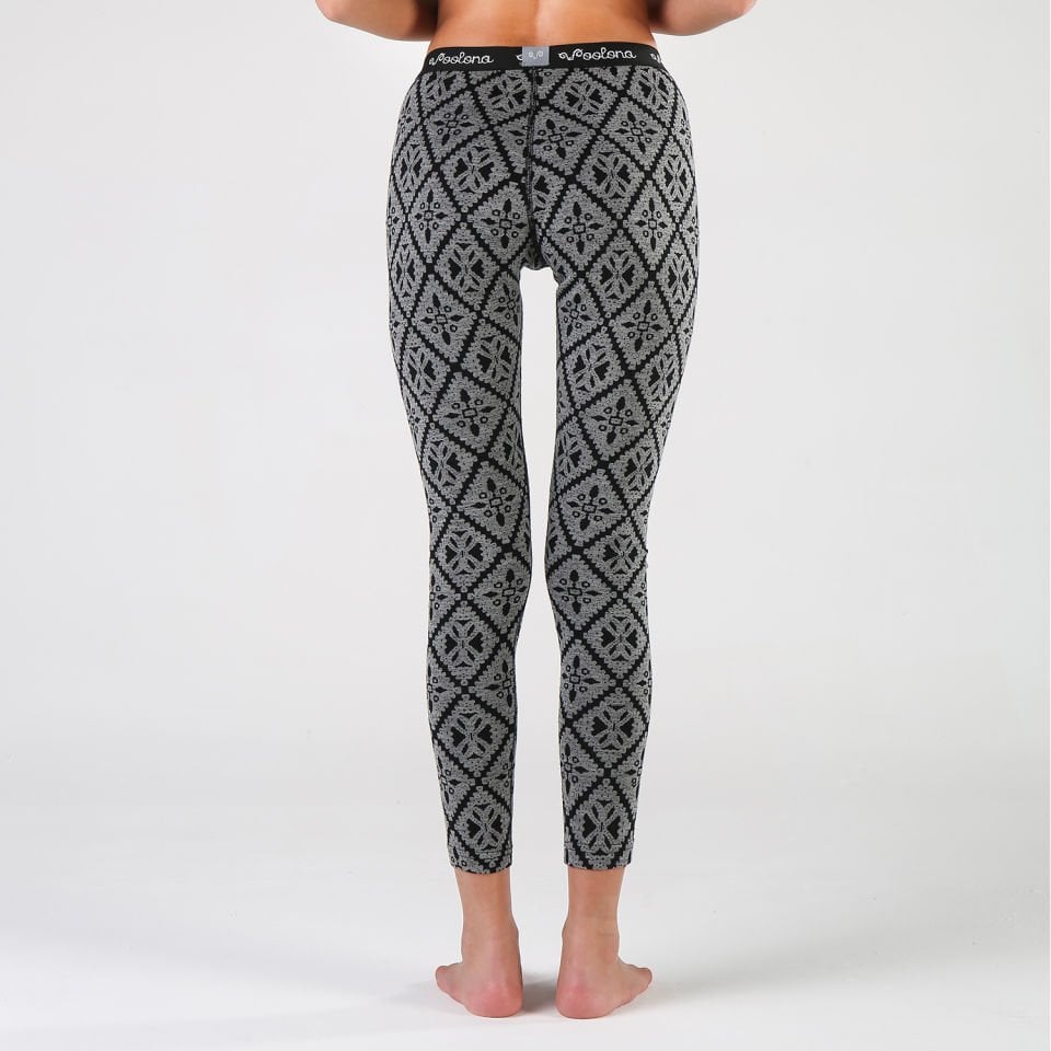 Woolona 100% Merinos Yün VENÜS Siyah Termal Alt İçlik