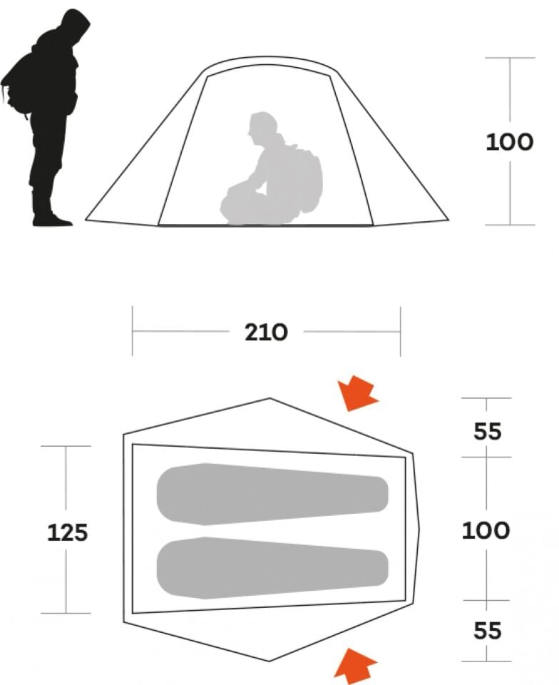 Ferrino BLOW ULTRALIGHT 2 Kişilik 3 Mevsim Çadır 191216OOB