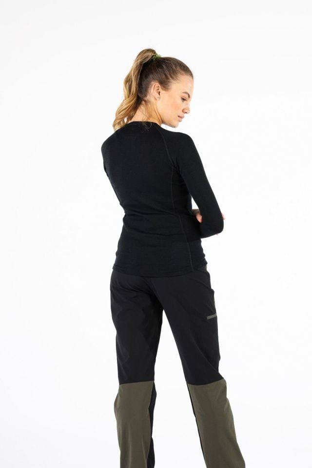 Woolona 100% Merinos Yün ALİZE Siyah Termal Üst İçlik