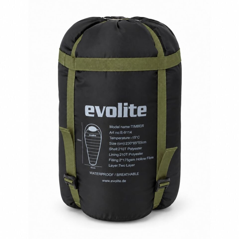 Evolite Timber -15°C Uyku Tulumu - Haki