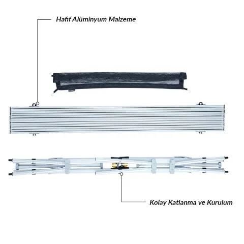 Uquip VARIETY L Yüksekliği Ayarlanabilir Kamp Masası
