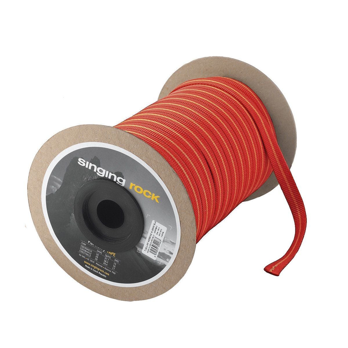 Tubular Webbing W.20mm 120m. Tüp Perlon Bant high risk red